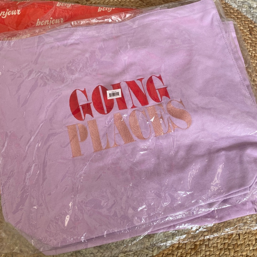 ban.do Tote Bags in Red, Lavender and Geen OS
